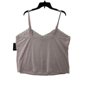 INC International Concepts Cami Top Lace Trim Metallic Sparkle XXL